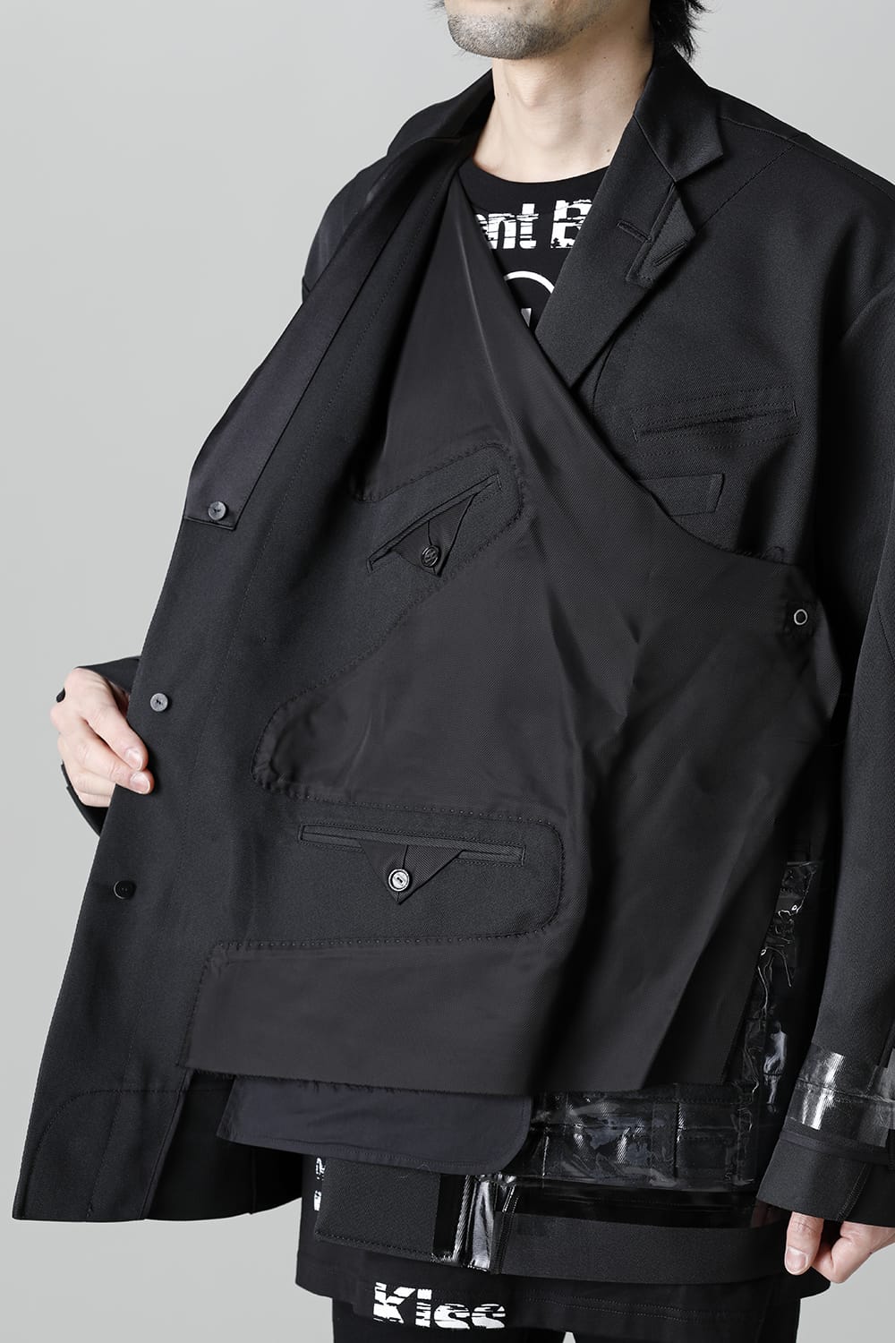 sj.0001 | re-sized notched lapels jacket 