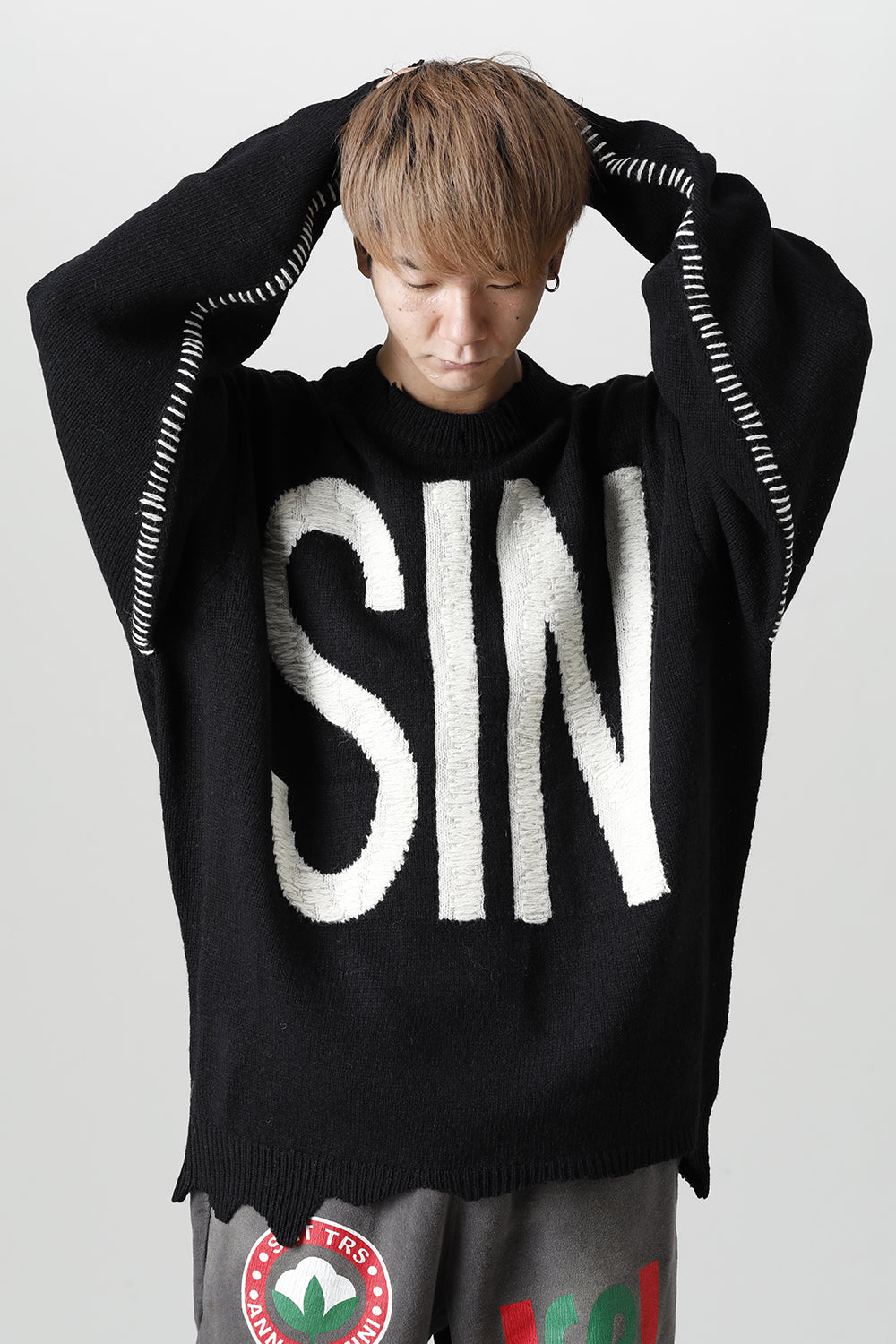 SM-A21-0000-039 | SIN Wool Sweater | SAINT Mxxxxxx | Online Store 