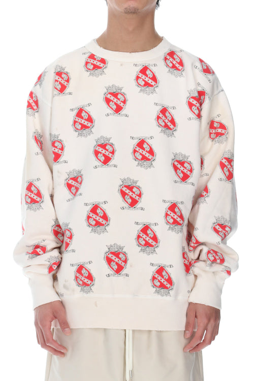 Heart Crew neck Sweat shirt - SAINT Mxxxxxx