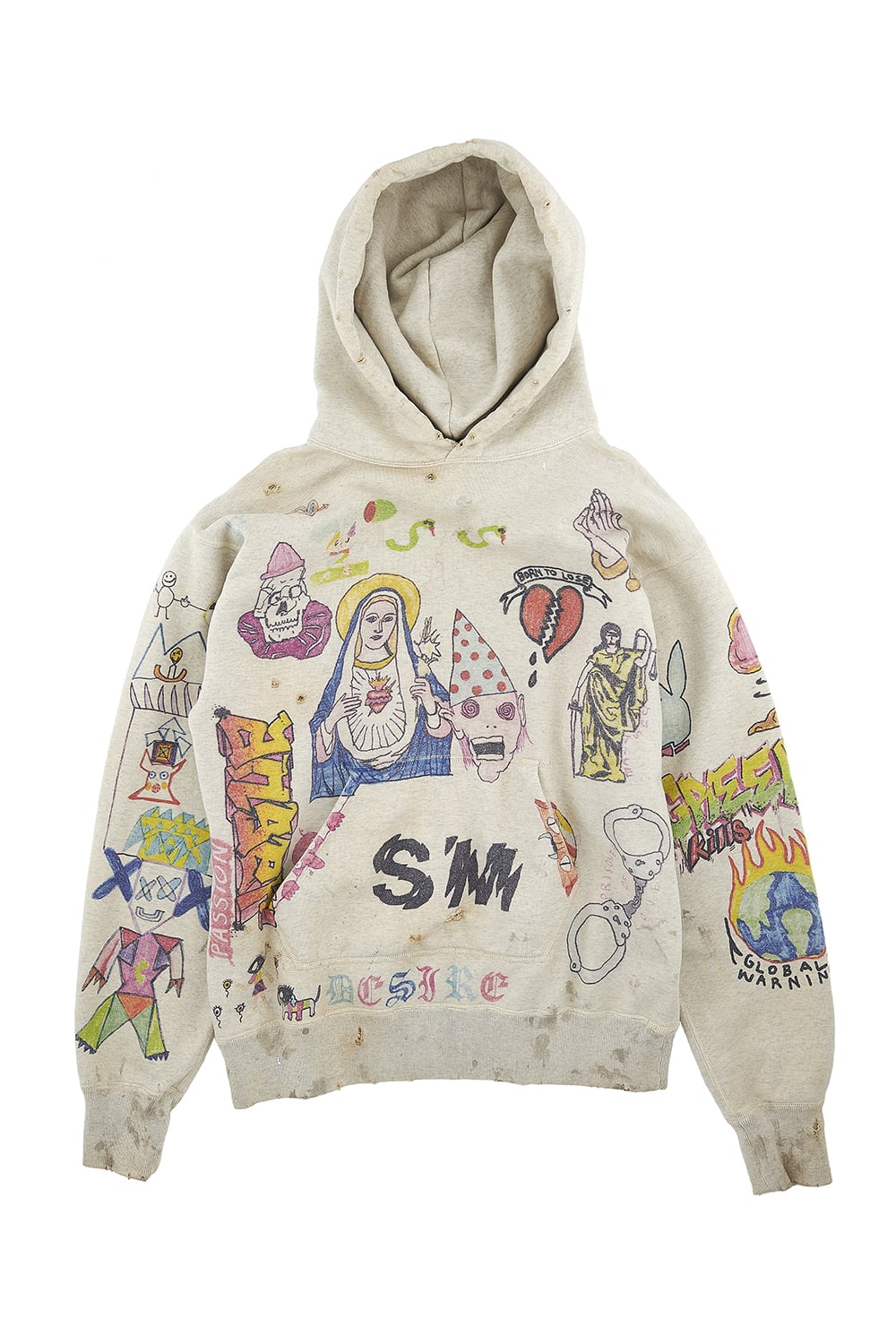 saint michael 赤パーカー L hoodie readymade