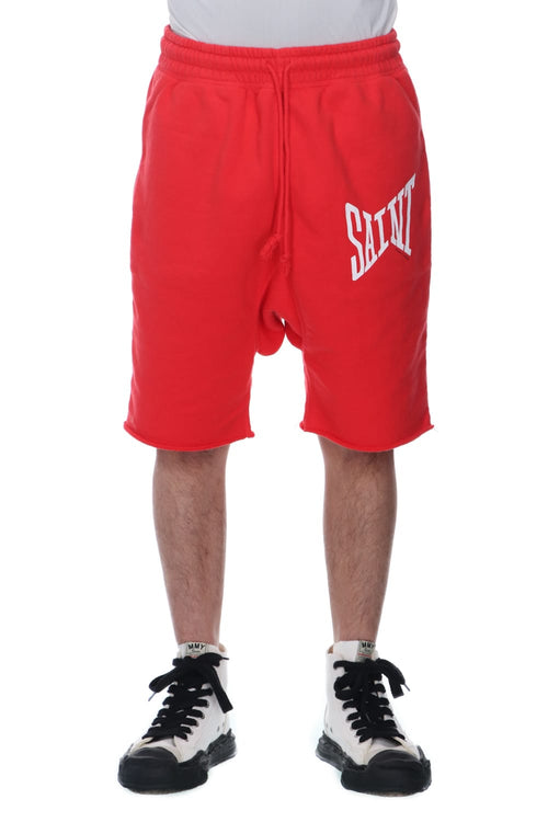 Logo Sweat shorts Red - SAINT Mxxxxxx