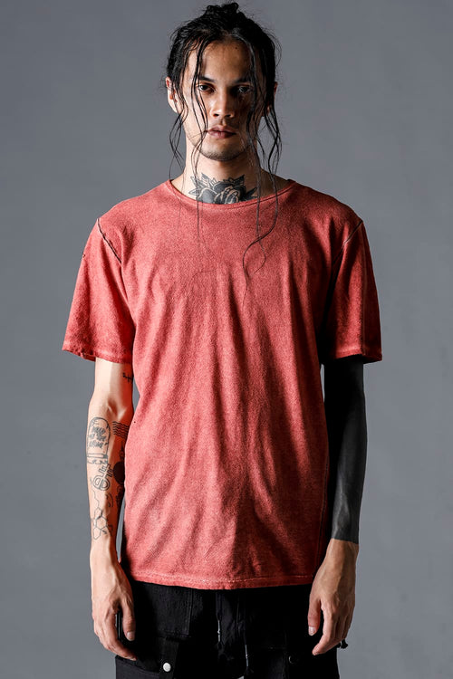 30/- Soft Cotton Jersey Cold Dye T-Shirt Brick - D.HYGEN