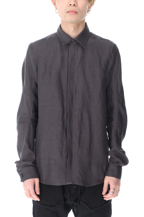 Linen & Rayon Shirt Charcoal - D.HYGEN