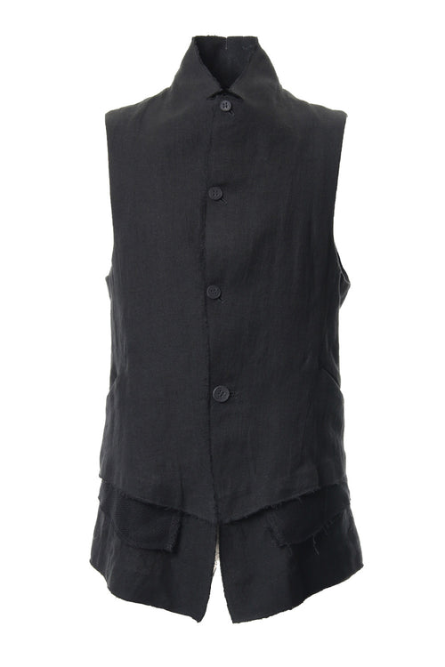 Linen tailored Vest - ST104-0059S - D.HYGEN - ディーハイゲン