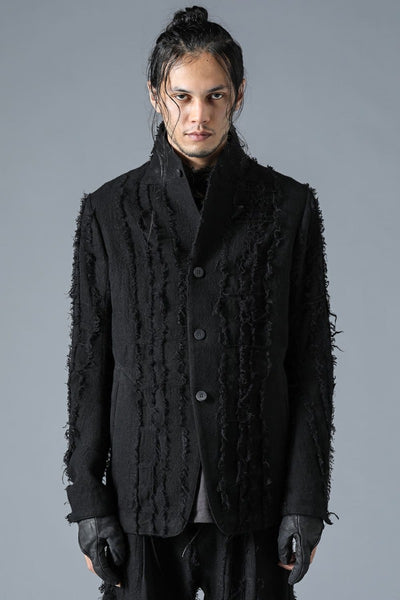 Wool SCAB Broken Striped Jacquard Jacket - D.HYGEN