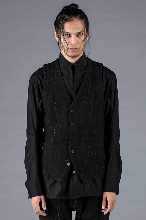 Double Woven Crushed Jacquard Vest - D.HYGEN