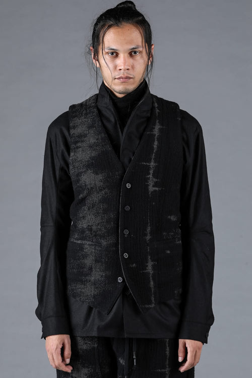 Fog Stripe Jacquard Vest - D.HYGEN