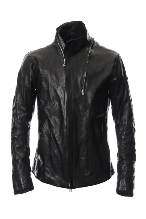 High-necked leather jacket - ST105-0019S - D.HYGEN
