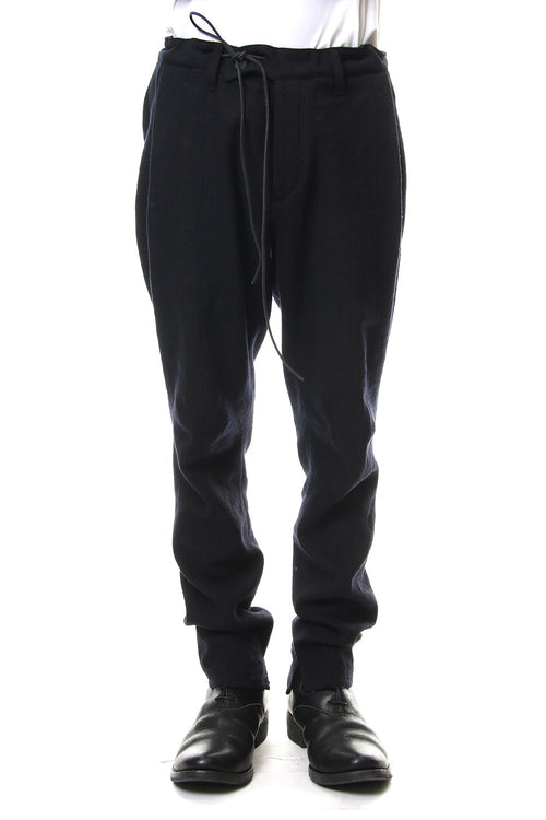 Wool Linen Tuck Tapered Pants Black - ST107-0099A - D.HYGEN - ディーハイゲン