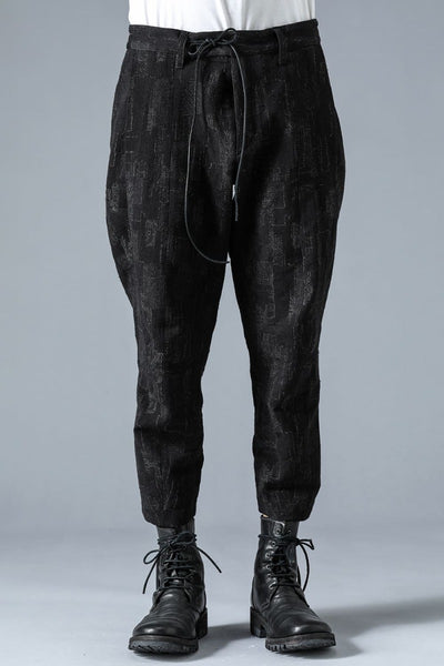 Silk x Wool x Cotton SCAB Jacquard Tapered Cropped Pants - D.HYGEN