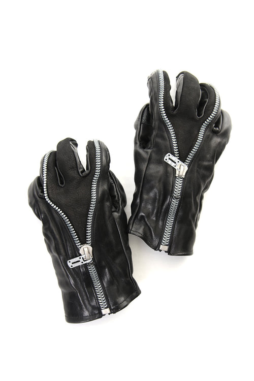 Horse Leather Split ZIP Gloves - ST108-0069A - D.HYGEN