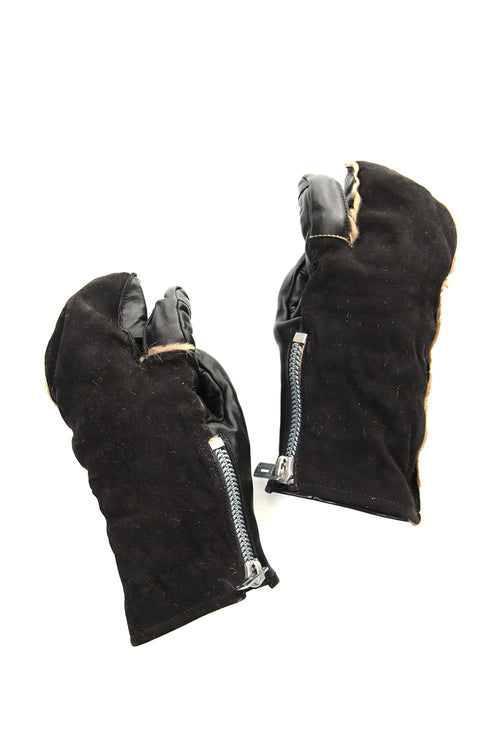 Horse × Kangaroo Leather Combination Mitten Gloves - ST108-0079A - D.HYGEN