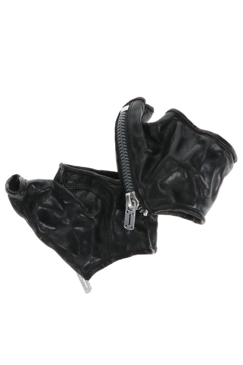 Horse leather backhand ZIP glove - D.HYGEN