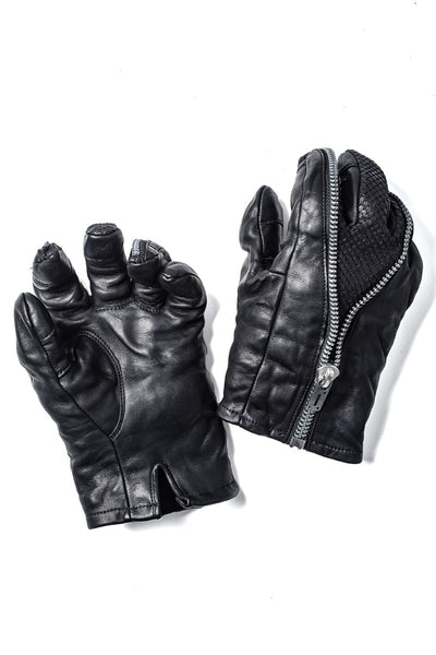 Horse Leather Split Zip Glove - D.HYGEN