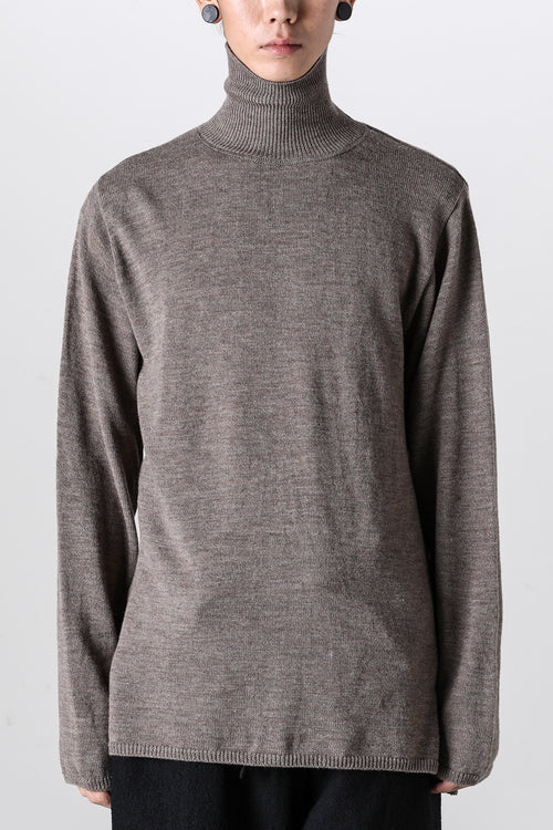 super fine wool sweater turtleneck Grey - NOUSAN