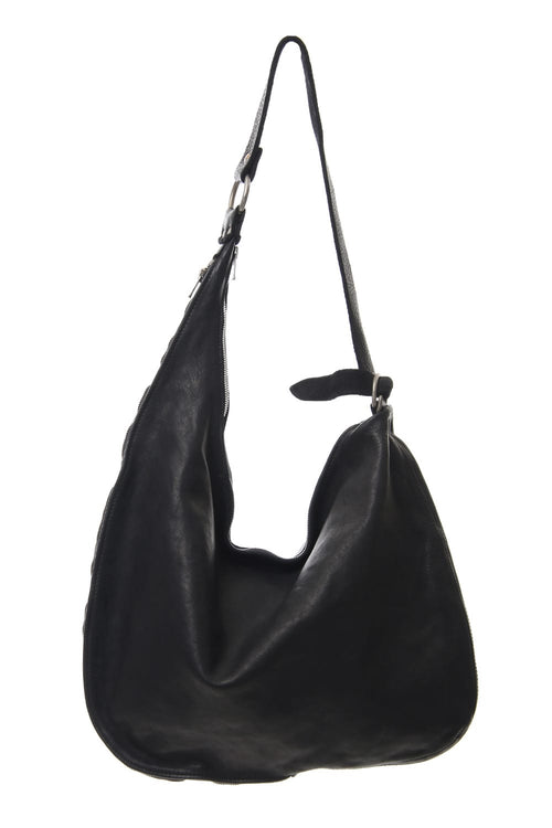 Round Zip Shoulder Bag Soft Horse Full Grain Leather-SZ01 - Guidi