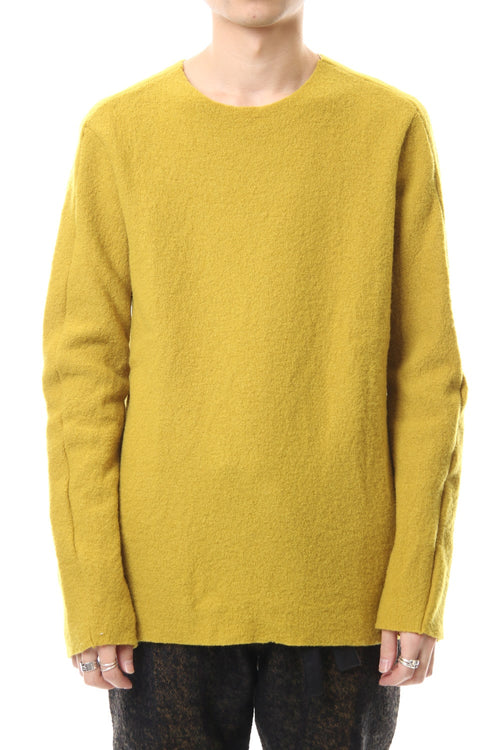 Boucle Knit L/S T-Shirts Mustard - ware