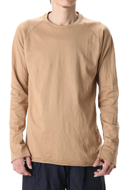 GIZA Cotton Raglan L/S T-Shirts Beige - ware - ウェア