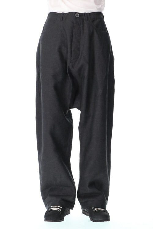 TROUSERS#58 ANTHRACITE RAMIE/LINEN TWILL - JAN-JAN VAN ESSCHE