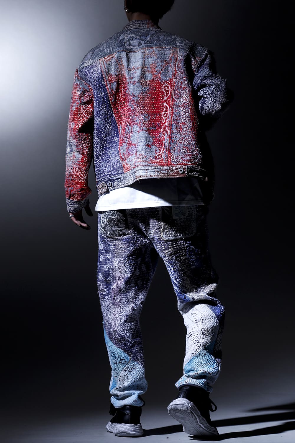 UROBOROS-DENIM-JACKET-NAVY-RED-L-21-22AW | ウロボロス デニム