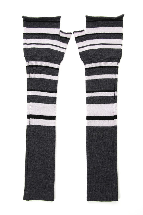 Arm warmer - Gray Stripe - The Viridi-anne