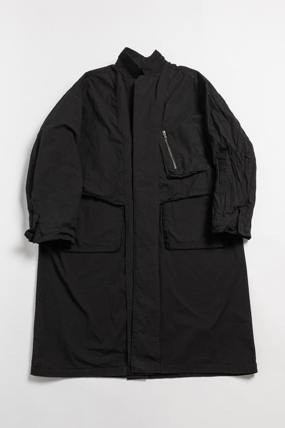 VI-3390-06-Black | CORDURA'NYCO' Chester coat Black | The Viridi