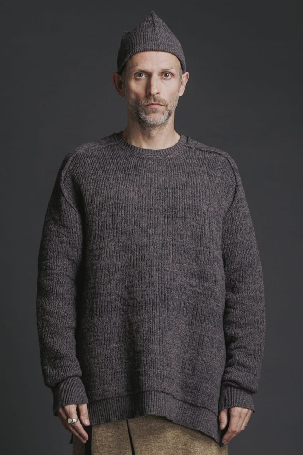 VI-3531-07-Gray | Cotton Cashmere Pullover Gray | The Viridi-anne