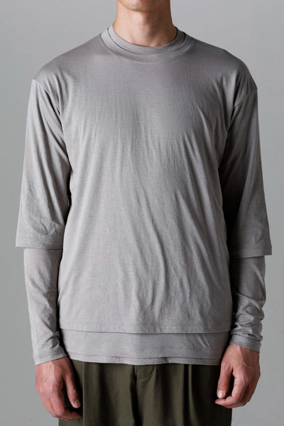 Double Layerd T-Shirt  Light Gray - The Viridi-anne