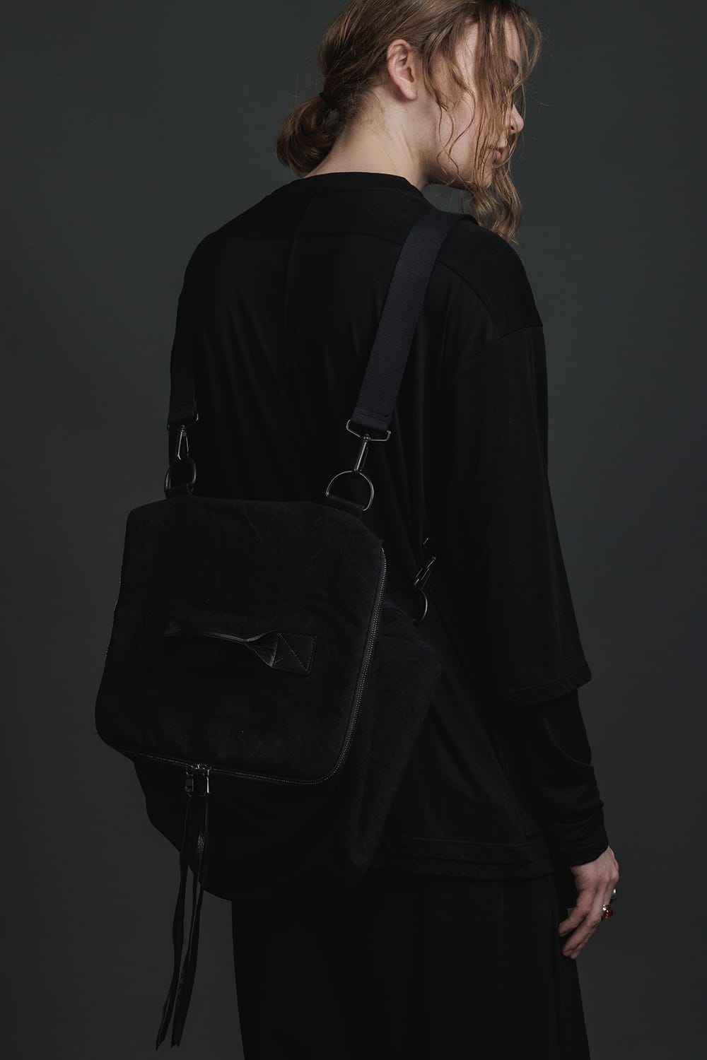 VI-3619-09-Black | 2Way Shoulder Bag Black | The Viridi-anne