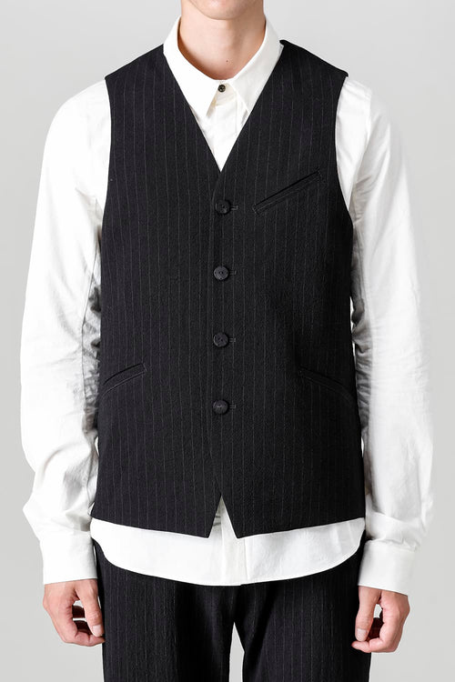 Vest shrink wool stripe - DEVOA