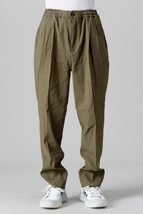 2 TUCKED WIDE TAPERED EASY PANTS Khaki - White Mountaineering