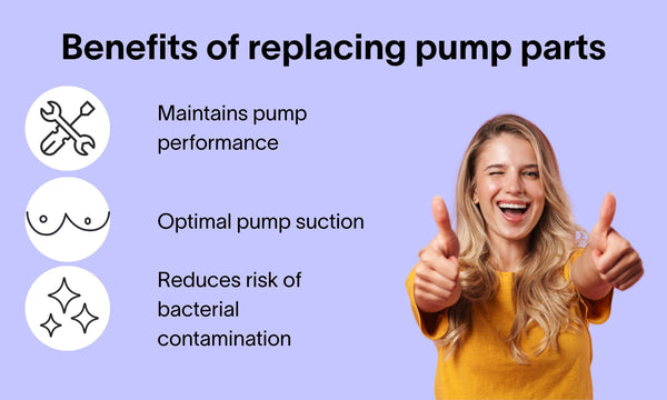 benefits of replacing breast pump parts