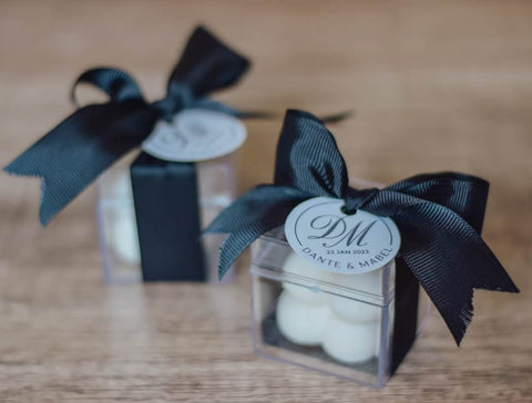 Black Wedding Favor Bubble Candle