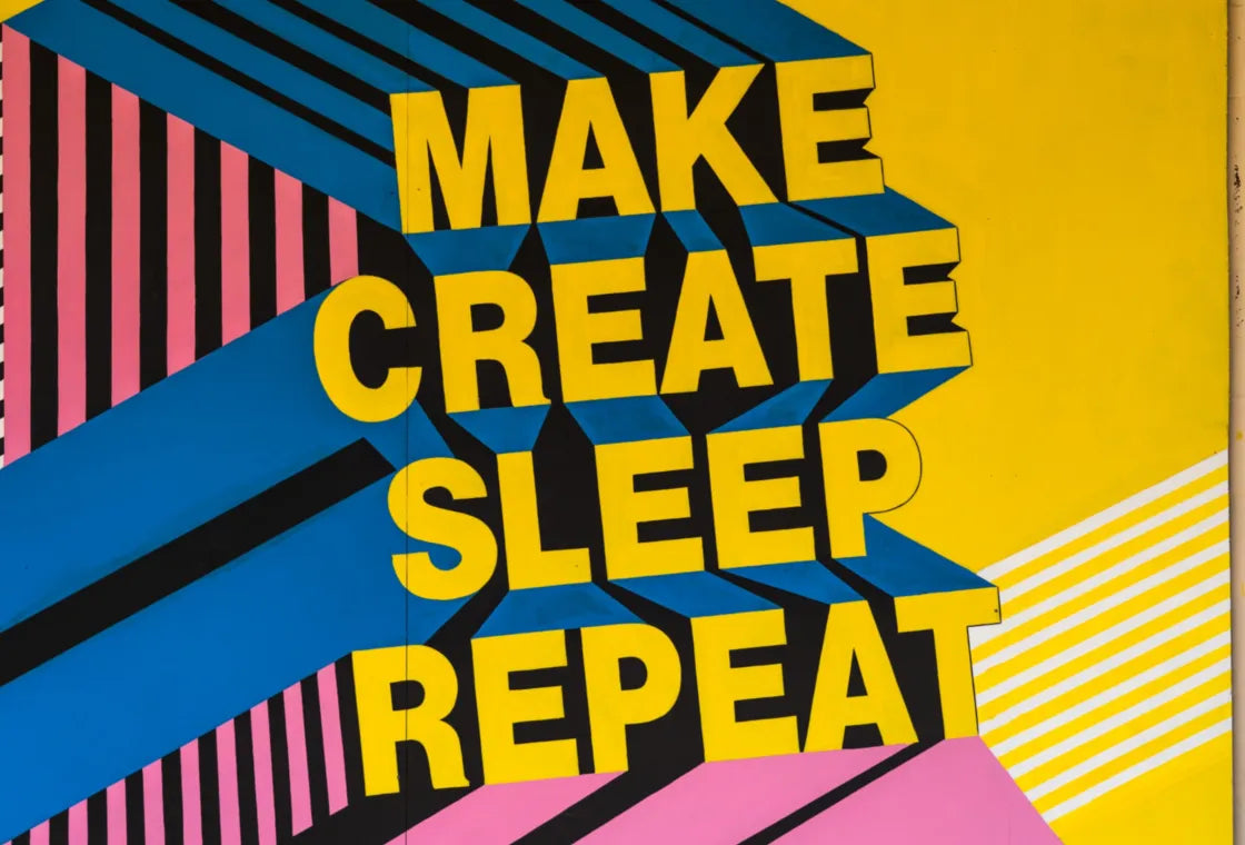 Make, create, sleep, repeat, foto di design