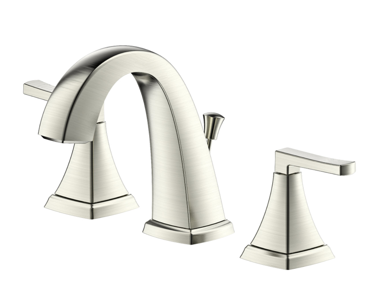 Opéra Double Handle 8 in. Widespread Bathroom Faucet in Brushed Nickel