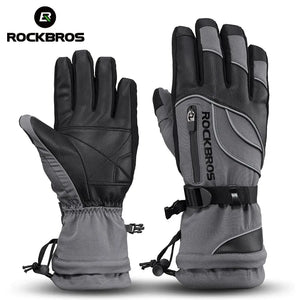 ROCKBROS -40 Degree Winter Cycling Gloves Thermal Waterproof Windproof Mtb Bike Gloves For Skiing Hiking Snowmobile Motorcycle - shopshaili sport shop