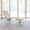 K tuoli, kapea 72 cm, ristikkojalka, Sand kangasverhoilu, kitti-valkoinen - Spazio