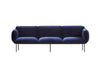 Nakki sohva 3 istuttava, Kvadrat Harald kangas, sininen - Spazio