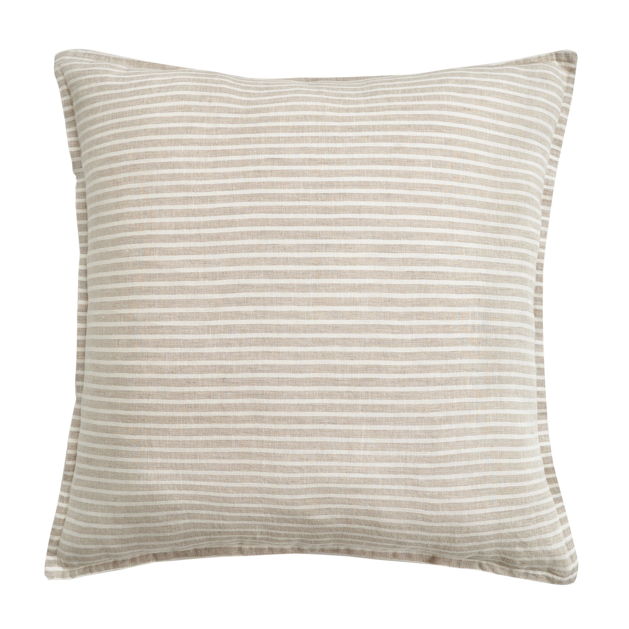 100 French Flax Linen Railroad Stripe Reversible Euro Sham