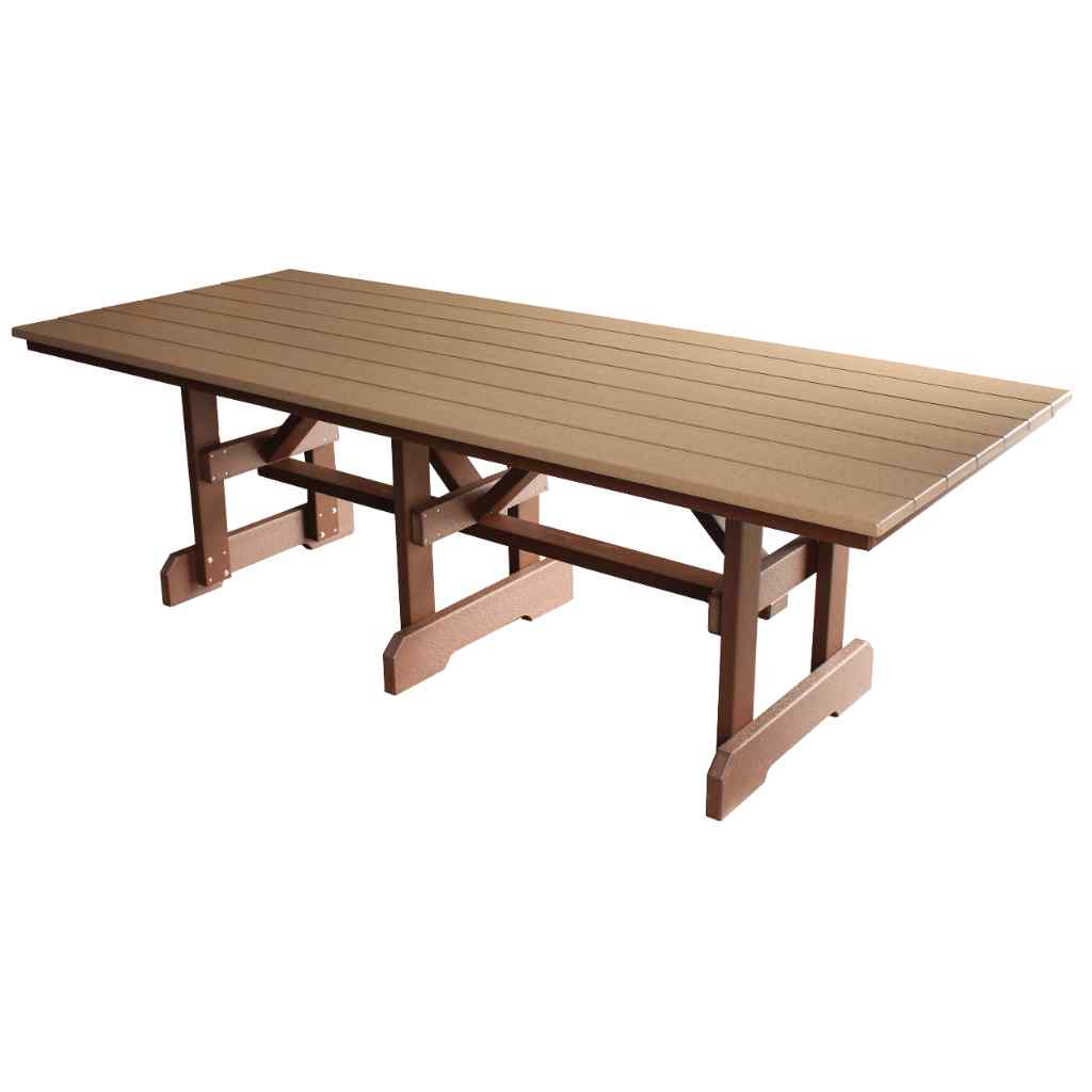 Dining Rectangle Table with Umbrella Hole - 8ft Length