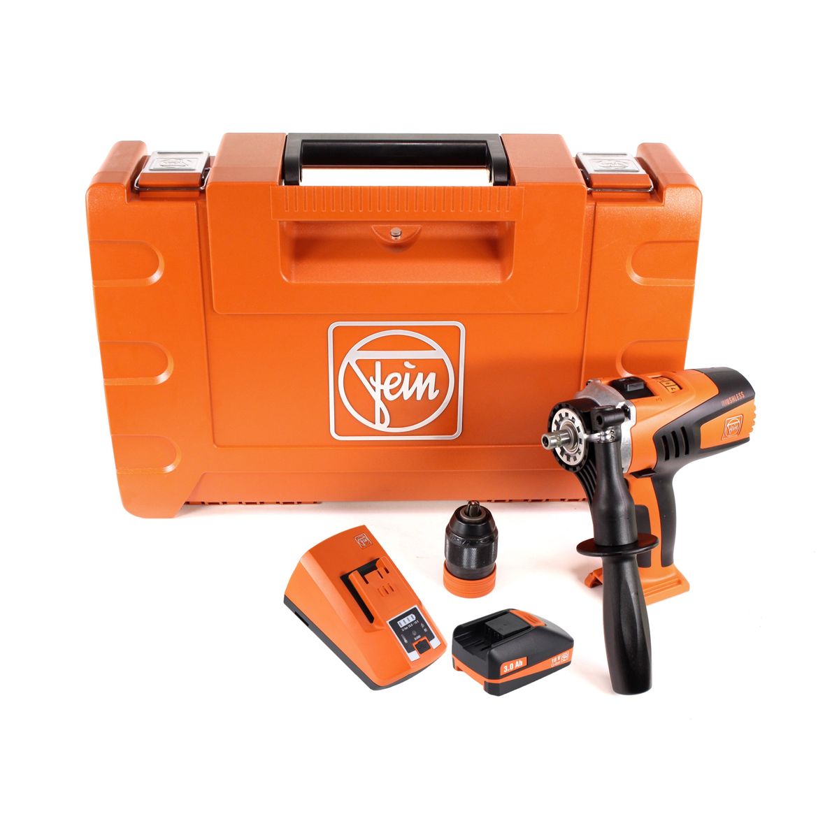 FEIN ASCM 18 QM Akku Bohrschrauber 4-Gang 18V 90Nm ( 71161164000 ) Set im Koffer mit 3,0 Ah Akku und Lader