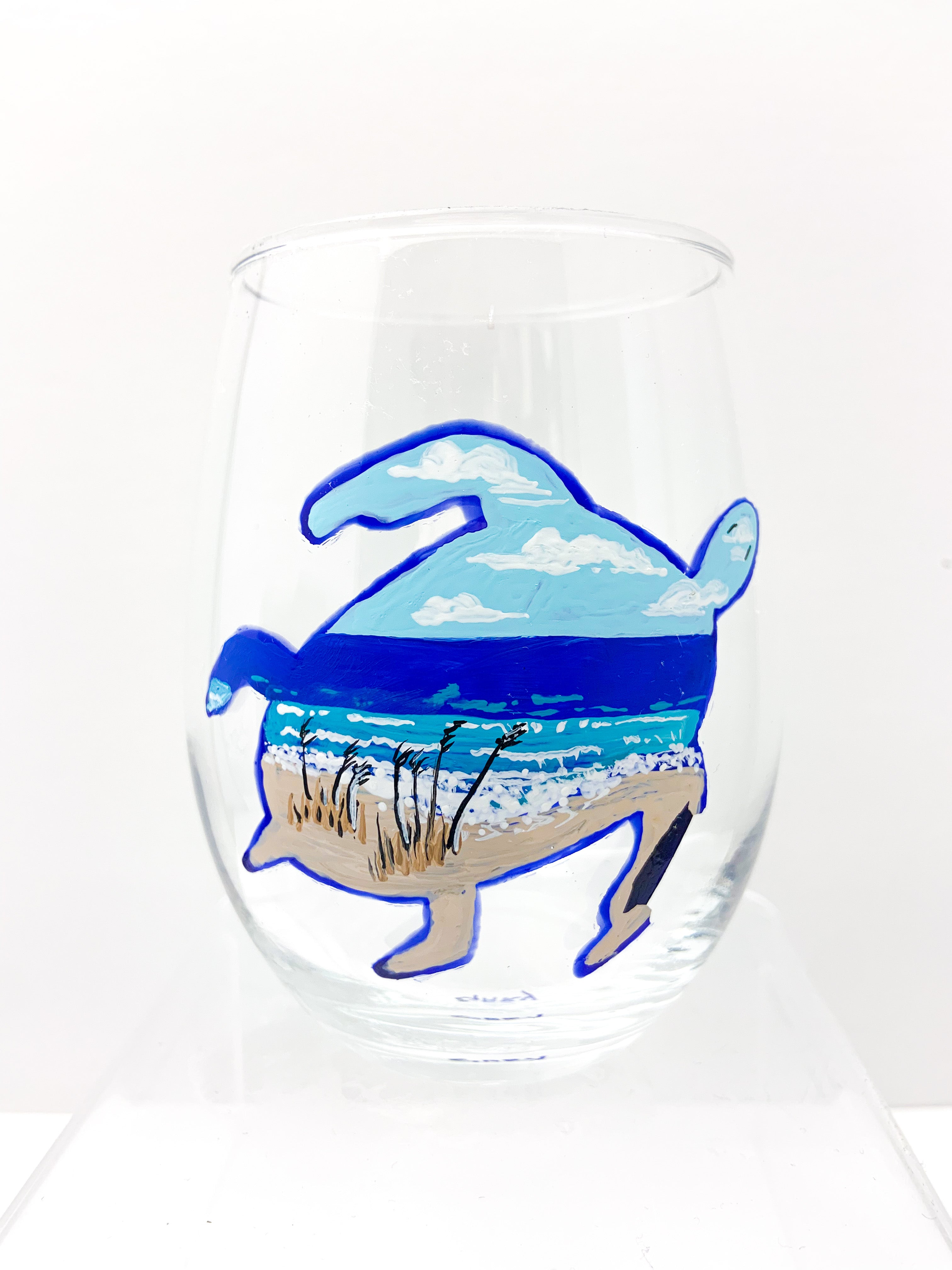 STEMLESS SEA TURTLE WINE GLASS