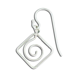ZORU SQUARED EARRING STERLING SILVER