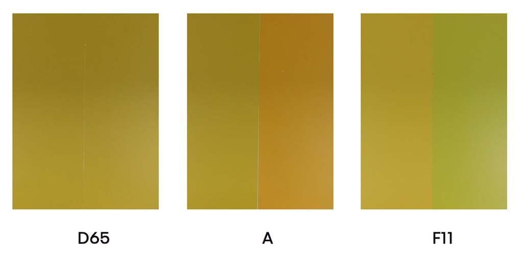 Diagram - Daylight, Incandescent Light & Fluorescent Tube