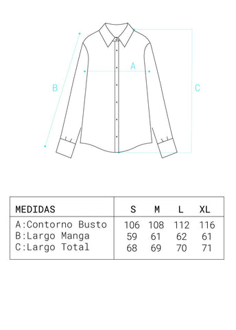 Tabla de medidas blusas Galia