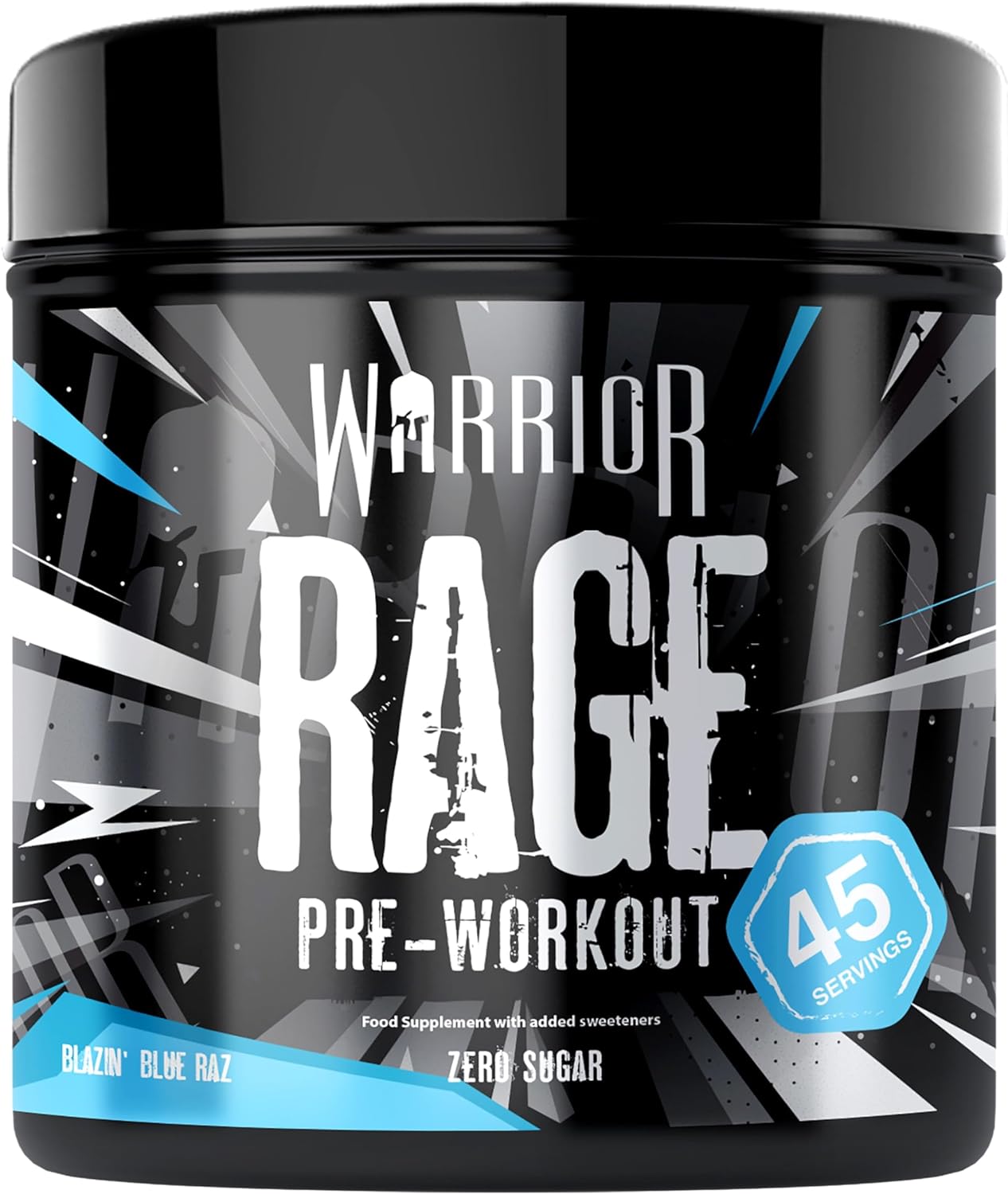 Photos - Vitamins & Minerals Warrior Rage Pre Workout 392g 45 Servings, Blue Raspberry WA02 