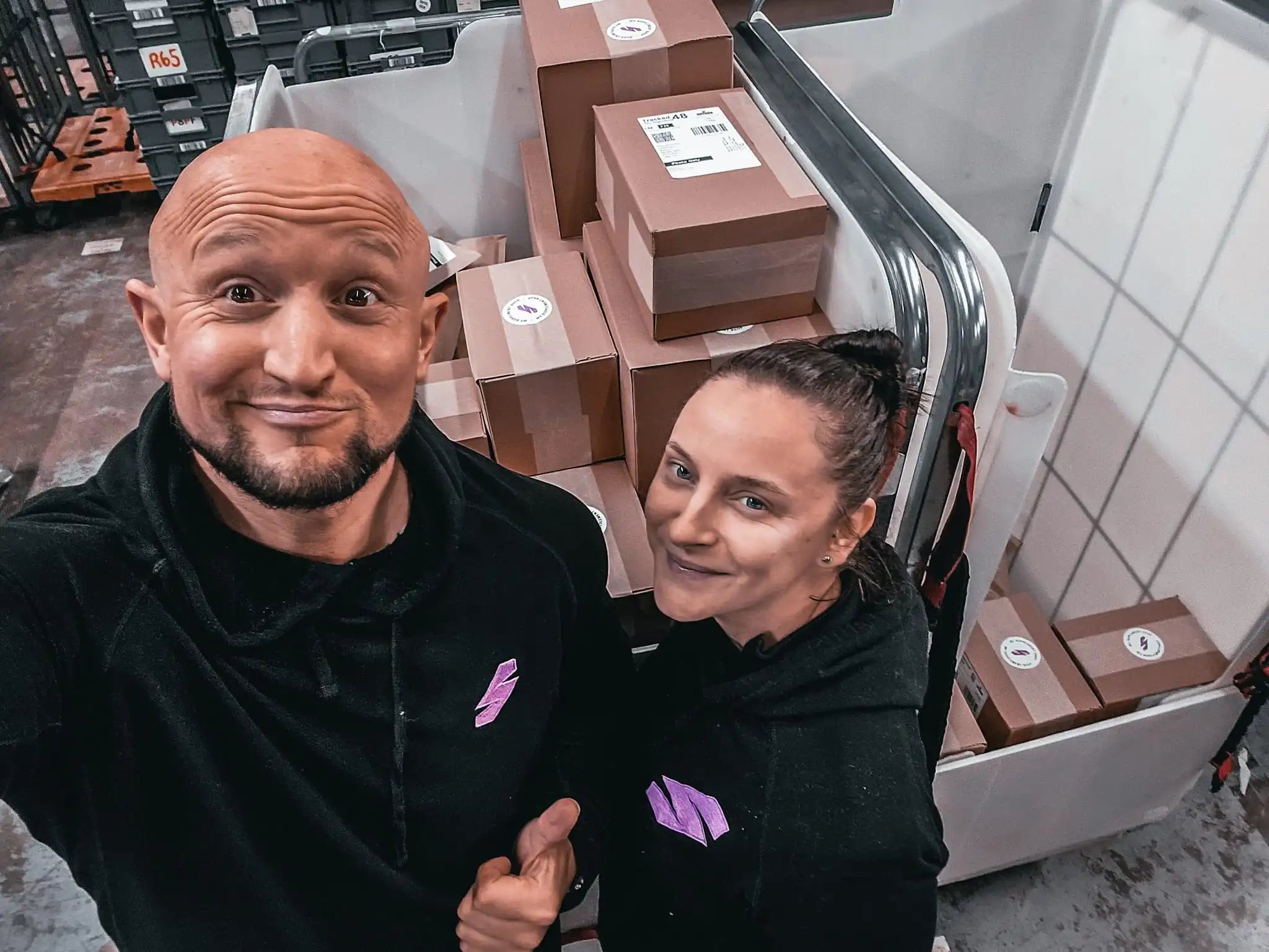 MSS Founder Chris & Kacie Packing Orders at the Weekend