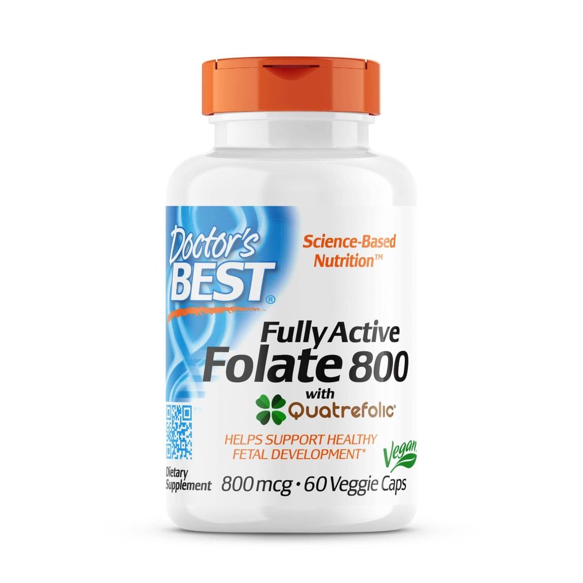 Photos - Vitamins & Minerals Doctors Best Doctor's Best Fully Active Folate 800, 800 mcg 60 Veggie Capsules PBW-P307 
