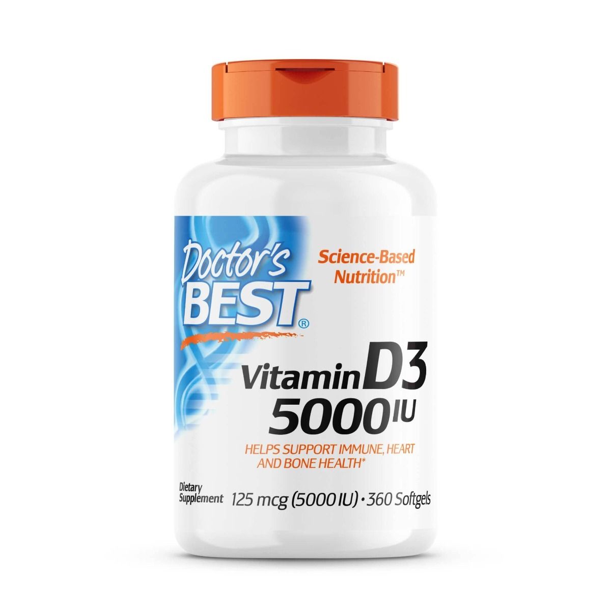 Photos - Vitamins & Minerals Doctors Best Doctor's Best Vitamin D3 125 mcg  360 Softgels PBW-P30676 (5,000 IU)