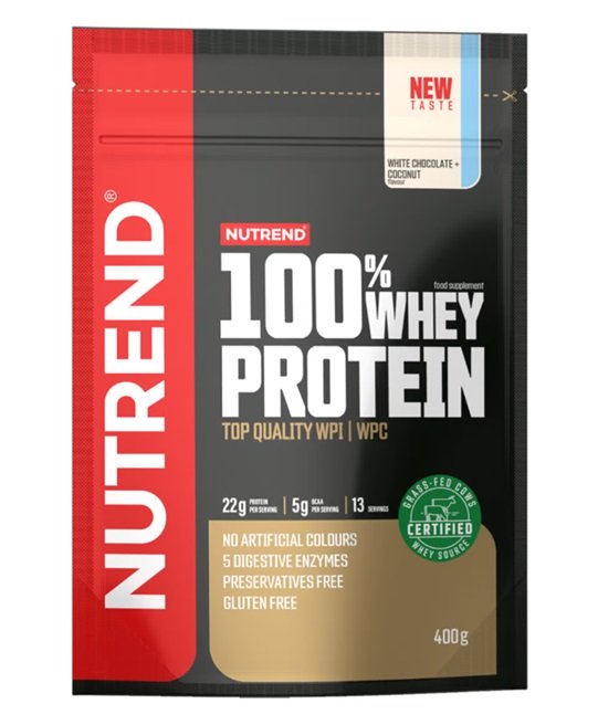 Photos - Vitamins & Minerals Nutrend 100 Whey Protein, White Chocolate + Coconut - 400g PBW-P47022 